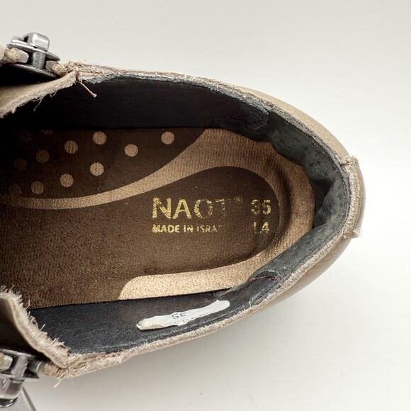 Naot Womens Autan Shoes EU 35 US 4M Gray Leather Flats Slip On Loafers - Picture 12 of 12